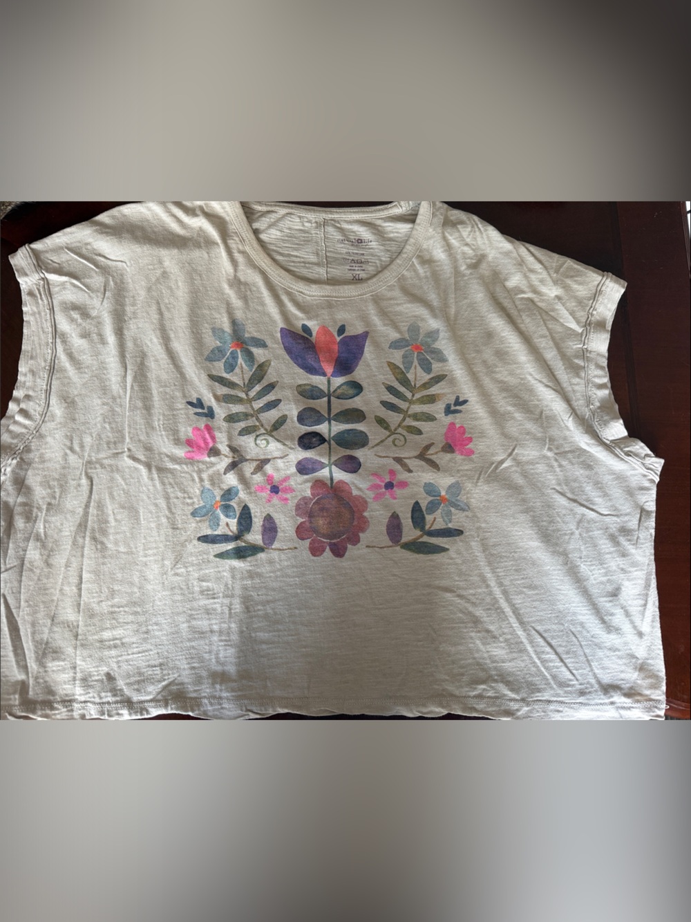 Women’s Cream Slouchy Muscle Tee - Natural Life